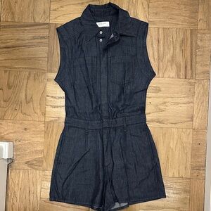 Rag & Bone Eliza Featherweight Rinse Denim Romper